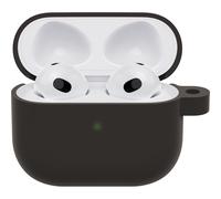 Custodia OtterBox Soft Touch per AirPods (3rd gen), soffice al tatto, antishock, graffi e cadute, ultra sottile con moschettone, Nero