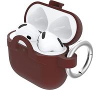 Custodia OtterBox Soft Touch per AirPods (4th gen), soffice al tatto, antishock, graffi e cadute, ultra sottile con moschettone, Marrone