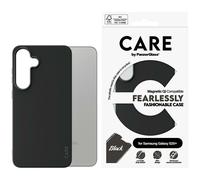Custodia PanzerGlass Fashion QI nera per Samsung Galaxy S25 Plus.