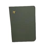 Custodia Passaporto in Similpelle Personalizzabile con nome o sigle- Porta documenti da Viaggio - Protezione Elegante - Regalo viaggiatori, Amico, Amica, Fratello, Sorella (Verde)