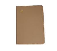 Custodia Passaporto in Similpelle Personalizzabile con nome o sigle- Porta documenti da Viaggio - Protezione Elegante - Regalo viaggiatori, Amico, Amica, Fratello, Sorella (Beige)