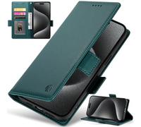 Custodia per 1+15/OnePlus 15, Custodia Portafoglio in Pelle con Cavalletto, Flip Folio Cover Compatibile con 1+15/OnePlus 15-Dark Green