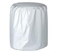 Custodia per 4 pneumatici, in tessuto Oxford 210D, impermeabile, con cerniera, supporto per ruota pieghevole, per protezione da garage all'aperto, design con coulisse regolabile (78 x 115 cm, argento)