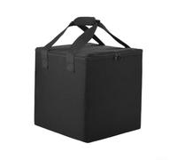 Custodia per 50 dischi in nylon e vinile, colore nero | Tessuto in nylon ad alta resistenza, cuciture resistenti agli strappi, protegge dalla polvere, adatto per album standard da