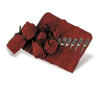 Custodia per 75 Pezzi posate antiossidante, le custodie sono di dimensioni diverse con 12 tasche ciascuna, Con tasche per cucchiaione forchettone e mestolo