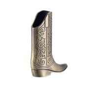 Custodia per accendino a forma di stivale da cowboy metallizzato, design occidentale per Mini BIC J5, 5 colori (bronzo)