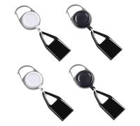 Custodia per accendino in 4 pezzi, cordino per accendino, custodia telescopica con fibbia facile da tirare, custodia protettiva per accendino, clip per accendino in bianco e nero