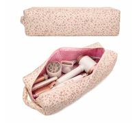Custodia per accessori per capelli compatibile con Dyson Airwrap & Shark FlexStyle, trapuntata floreale, portatile, da viaggio, accessori per lo styling dei capelli, borsa per accessori per