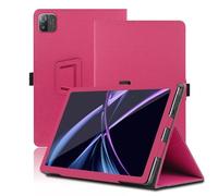 Custodia per Acer Iconia Tab A10 (A10-21-A0T7) 10.1 Pollici, Cover Tablet Acer Iconia Tab A10-21-A43P, Copertura Protettiva Pieghevole con Supporto per Matita e Cinturino da Polso. (Rosso)