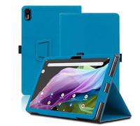 Custodia per Acer Iconia Tab P10, 10.4 inch, Cover Tablet Acer Iconia Tab P10, Copertura Protettiva Pieghevole con Supporto per Matita e Cinturino da Polso, Protezione Completa. (Azzurro)