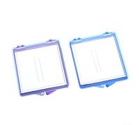 Custodia per aghi in plastica e metallo con doppia ventosa di fissaggio e magnete per un posizionamento stabile su superfici lisce (stile viola)