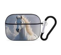 Custodia per AirPod Pro con scritta "The Galloping Horse is Galloping", cover rigida antigraffio in policarbonato con portachiavi, accessorio per AirPod Pro 2°/1° custodia per donne e uomini, stile