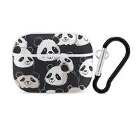 Custodia per AirPod Pro Panda Star, cover rigida antigraffio in policarbonato con portachiavi, accessorio per AirPod Pro 2°/1° custodia per donne e uomini, stile bianco