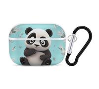 Custodia per AirPod Pro Panda Star, cover rigida antigraffio in policarbonato con portachiavi, accessorio per AirPod Pro 2°/1° custodia per donne e uomini, stile bianco