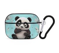 Custodia per AirPod Pro Panda Star, cover rigida antigraffio in policarbonato con portachiavi, accessorio per AirPod Pro 2°/1° custodia per donne e uomini, stile nero