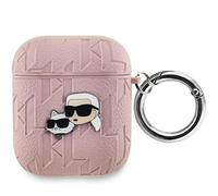 Custodia per AirPods 1 con monogramma rosa di Karl Lagerfeld