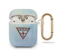Custodia per AirPods 1 della collezione Guess Tie & Dye, colore blu.