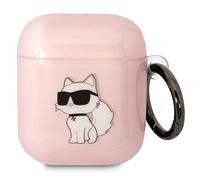 Custodia per AirPods 1 Karl Lagerfeld Ikonik Choupette rosa