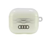 Custodia per AirPods 3 Audi IML con motivo geometrico bianco