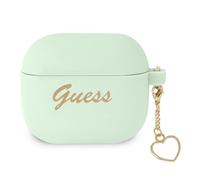 Custodia per AirPods 3 Guess con ciondolo a forma di cuore in silicone verde