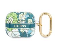 Custodia per AirPods 3 Guess Flower Strap Collection, colore verde.
