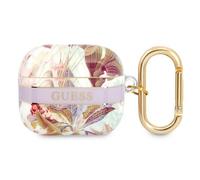 Custodia per AirPods 3 Guess Flower Strap Collection viola