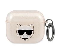 Custodia per AirPods 3 Karl Lagerfeld Glitter Choupette Gold