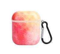 Custodia per AirPods ecologica, resistente agli urti e con moschettone anti-smarrimento, elegante regalo per auricolari iOS 2/1, realizzata in