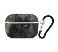 Custodia per AirPods Pro 2 con gatto sdraiato sulla coperta, custodia protettiva rigida antiurto per donne e uomini, compatibile con custodia Airpod Pro di 2a/1a generazione con portachiavi, bianco