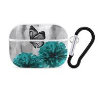 Custodia per AirPods Pro 2, custodia per AirPods Pro 2, custodia protettiva rigida antiurto per donne uomini, compatibile con custodia AirPod Pro di 2a/1a generazione con portachiavi - bianca