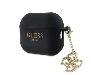 Custodia per AirPods Pro 2 Guess Liquid Silicone Glitter Charm Nero