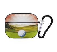 Custodia per AirPods Pro 2 per sport da golf, antiurto, custodia protettiva rigida per donne e uomini, compatibile con custodia Airpod Pro di 2a/1a generazione con portachiavi, nero