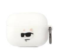 Custodia per AirPods Pro con testa di Choupette bianca in 3D di Karl Lagerfeld