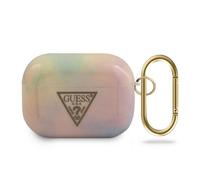 Custodia per AirPods Pro della collezione Guess Tie & Dye, colore rosa.
