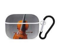 Custodia per AirPods Pro di seconda generazione, kit modello per violoncello, custodia protettiva rigida antiurto portatile per iPod Pro, con portachiavi, per ragazze, donne e uomini