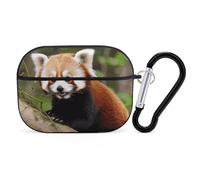 Custodia per AirPods Pro di seconda generazione, Little Red Panda AirPods Pro 2, custodia protettiva rigida, antiurto, portatile, con portachiavi, per ragazze, donne, uomini