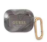 Custodia per AirPods Pro Guess Marble Collection nera