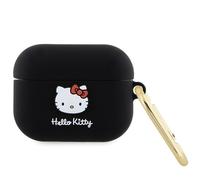 Custodia per AirPods Pro Hello Kitty in silicone 3D nera