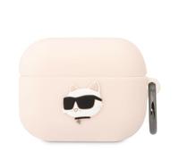 Custodia per AirPods Pro rosa con testa di Choupette in 3D di Karl Lagerfeld