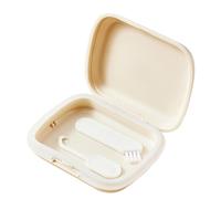 Custodia per allineatore ortodontico, inodore, sottile, con cerniera a coperchio, custodia portatile per protesi dentarie, con strumento di rimozione delle parentesi graffe, custodia per paradenti per