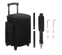 Custodia per altoparlanti con ruote girevoli per Bose per S1 Pro e per S1 Pro+, manico retrattile compatibile, tasche multiple, materiale in nylon per protezione da graffi e polvere
