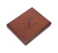 Custodia per Ance in Legno a Doppio Lato da 10 Pezzi | Scatola Marrone Guscio Protettivo, per Oboe e Fagotto, Uso in Scuole e Studi, Stile Elegante