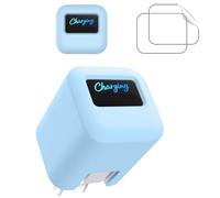 Custodia per Anker Nano 45 W Max Power Adapter con 2 pellicole protettive per lo schermo, cover protettiva in silicone morbido per caricabatterie dinamico, antiurto e antipolvere, custodia protettiva