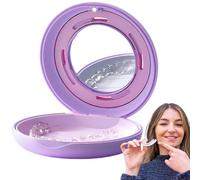 Custodia per apparecchi ortodontici | Custodia per paradenti | Protesi parziale per protesi dentaria Aligner Caso contenitore sottile per ragazze donne bambini