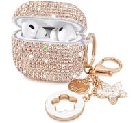 Custodia per Apple AirPods Pro 3 2025, VISOOM Bling Jewerly Airpods iPod Pro3 custodie carine glitter diamante Airpod iPod Pro3 custodie strass AirPods iPod Pro 3a generazione Cas con portachiavi da