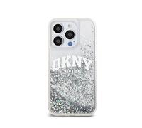 DKNY Liquid glitter arch edition COVER per Apple iPhone 14 Pro, Trasparente