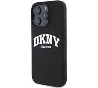 DKNY Liquid silicone arch COVER per Apple iPhone 16 Pro, Nero