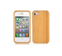 Custodia per Apple iPhone 4 / 4S Cover Copertura Copri Cellulare Vero Legno