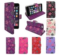 Custodia Per Apple IPHONE 6 6s Brillantini Portafoglio Flip Fiore Vortice Cover