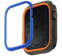 Uniq moduo apple watch cassa con lunetta pc intercambiabile 45/44mm fumo (arancione/blu)